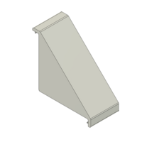 40-220-1 MODULAR SOLUTIONS ALUMINUM GUSSET<br>45MM X 90MM GRAY PLASTIC CAP COVER FOR 40-120-1, FOR A FINISHED APPEARANCE